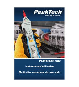 PeakTech P 1080 600V AC / DC pen- type multimeter Manuel du propriétaire