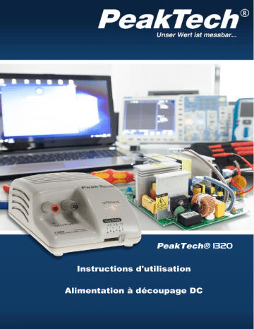 PeakTech P 1320 Miniature power supply, 3-12 V / 3 A DC Manuel du propriétaire | Fixfr
