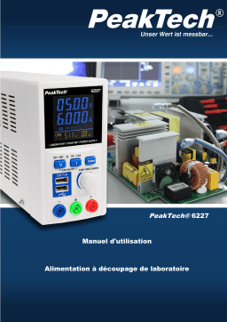 PeakTech P 6227 DC power supply 0-60 V / 0-6 A Manuel du propriétaire