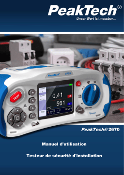 PeakTech P 2755 Installation Safety Tester Manuel du propriétaire