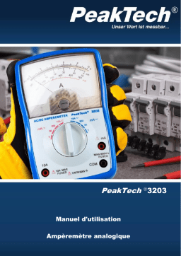 PeakTech P 3203 Analog ammeter, 10 A AC / DC Manuel du propriétaire