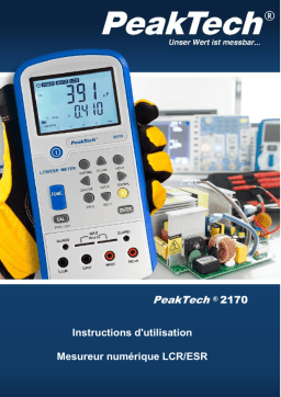 PeakTech P 2170 LCR-/ESR-Meter, 100 Hz - 100 kHz Manuel du propriétaire