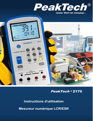 PeakTech P 2170 LCR-/ESR-Meter, 100 Hz - 100 kHz Manuel du propriétaire | Fixfr