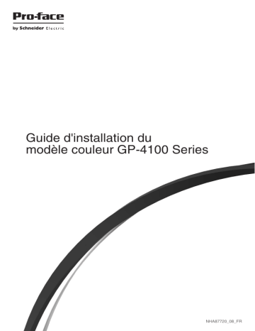 Pro-face GP4100 Series (Color Model) Guide d'installation | Fixfr