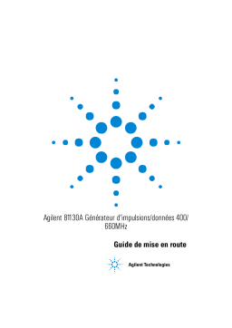 Keysight 81130A Guide d'installation