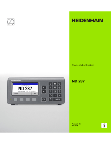 HEIDENHAIN ND 287 Unit Evaluation Electronic Manuel utilisateur | Fixfr