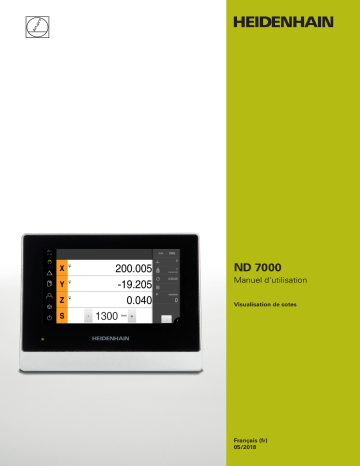 HEIDENHAIN ND 7000 (1235720.1.1.x) Digital Readout Mode d'emploi | Fixfr