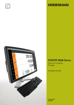 HEIDENHAIN POSITIP 8000 Demo Milling (1252216.1.1.x) Digital Readout Manuel utilisateur