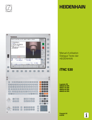 HEIDENHAIN iTNC 530 (60642x-04)-SP8 CNC Control Manuel utilisateur | Fixfr