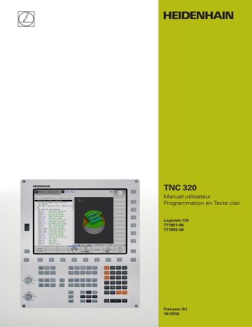 HEIDENHAIN TNC 320 (771851-06) CNC Control Manuel utilisateur | Fixfr