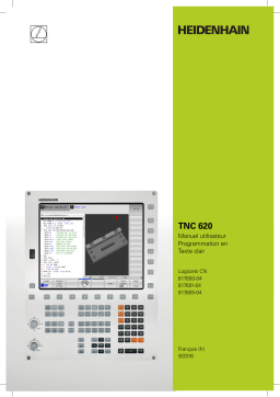 HEIDENHAIN TNC 620 (81760x-04) CNC Control Manuel utilisateur