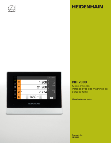 HEIDENHAIN ND 7000 Radialbohren (1235720.1.3.x) Digital Readout Mode d'emploi | Fixfr
