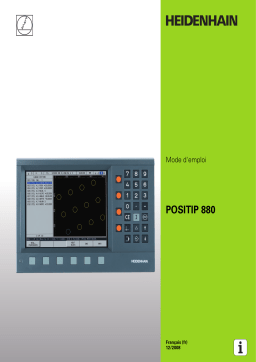 HEIDENHAIN POSITIP 880 Unit Digital Readout Manuel utilisateur