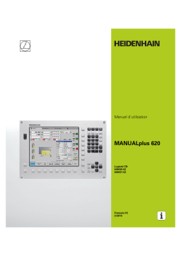 HEIDENHAIN MANUALPlus 620/54843x-02 CNC Control Manuel utilisateur