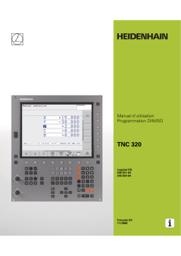 HEIDENHAIN TNC 320/340 551-04 DIN/ISO CNC Control Manuel utilisateur