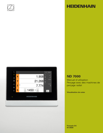 HEIDENHAIN ND 7000 Radialbohren (1235720.1.2.x) Digital Readout Mode d'emploi | Fixfr