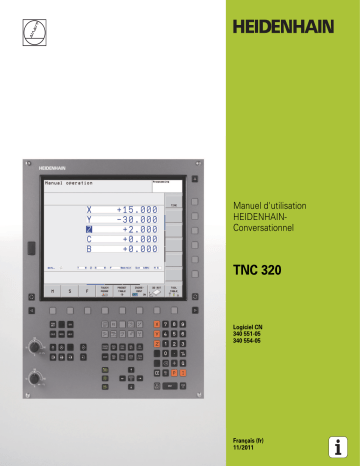 HEIDENHAIN TNC 320/340 551-05 CNC Control Manuel utilisateur | Fixfr
