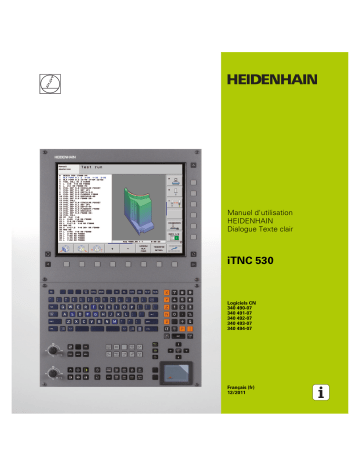 HEIDENHAIN iTNC 530/340 490-07 CNC Control Manuel utilisateur | Fixfr