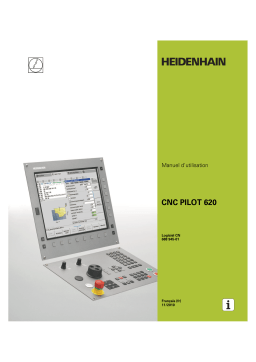 HEIDENHAIN CNC PILOT 620/688 945-01 CNC Control Manuel utilisateur