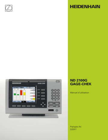 HEIDENHAIN ND 2100G GAGE-CHEK Evaluation Electronic Mode d'emploi | Fixfr