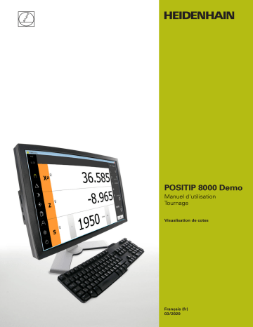 HEIDENHAIN POSITIP 8000 Demo Turning (1252216.1.1.x) Digital Readout Manuel utilisateur | Fixfr