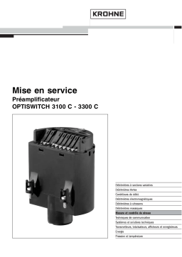 KROHNE OPTISWITCH 3100 C | 3300 C Electronics module Manuel du propriétaire