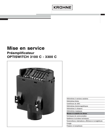 KROHNE OPTISWITCH 3100 C | 3300 C Electronics module Manuel du propriétaire | Fixfr