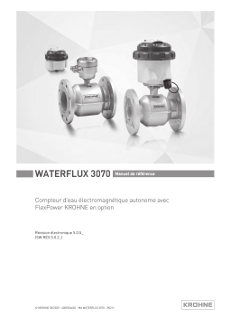 KROHNE WATERFLUX 3070 V3 Manuel utilisateur