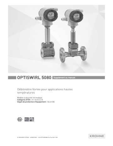 KROHNE OPTISWIRL 5080 ATEX | IECEx Ex-ia Manuel du propriétaire | Fixfr