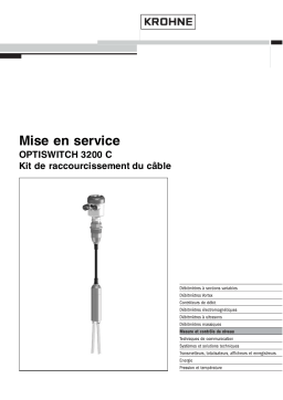 KROHNE OPTISWITCH 3200 C Cable Manuel du propriétaire