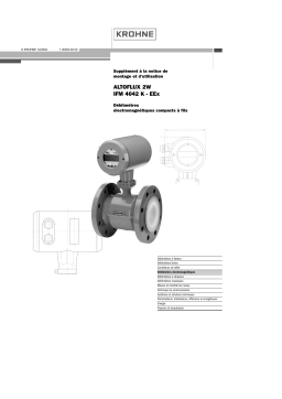 KROHNE ALTOFLUX 2W IFM 4042K EEx | ATEX Manuel du propriétaire