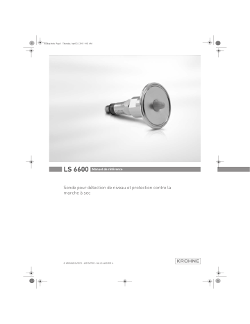 KROHNE LS 6600 Manuel du propriétaire | Fixfr