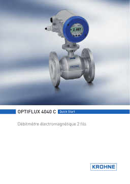 KROHNE OPTIFLUX 4040 C Guide de démarrage rapide