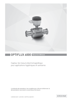 KROHNE OPTIFLUX 6000 Manuel utilisateur