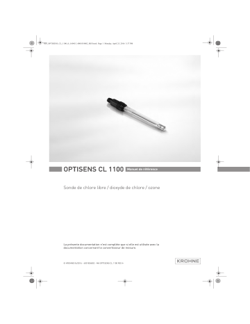 KROHNE OPTISENS CL 1100 Manuel utilisateur | Fixfr