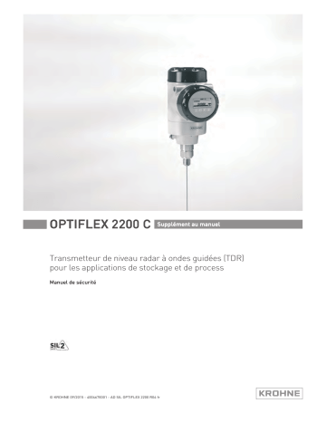 KROHNE OPTIFLEX 2200 C SIL Manuel du propriétaire | Fixfr