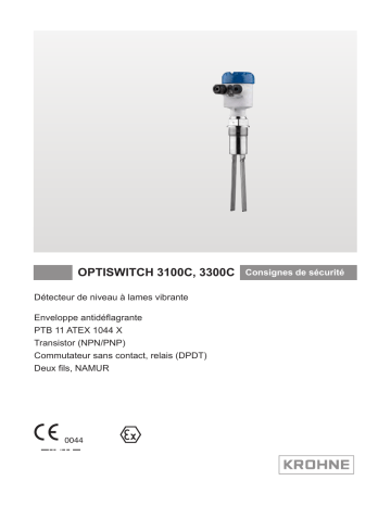 KROHNE OPTISWITCH 3100/3300 C ATEX Ex-d Manuel du propriétaire | Fixfr