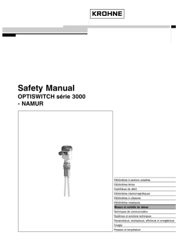 KROHNE OPTISWITCH 3x00 C NAMUR SIL Manuel du propriétaire