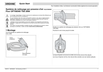 KROHNE OPTISENS TSS 2000Air pressure cleaning unit Guide de démarrage rapide | Fixfr