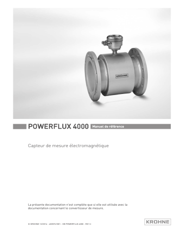 KROHNE POWERFLUX 4000 Manuel utilisateur | Fixfr
