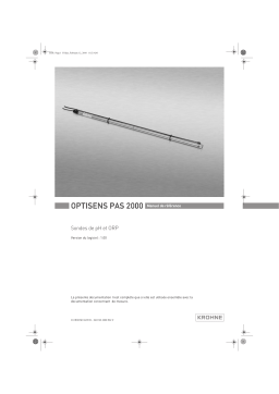 KROHNE OPTISENS PAS 2000 Manuel utilisateur
