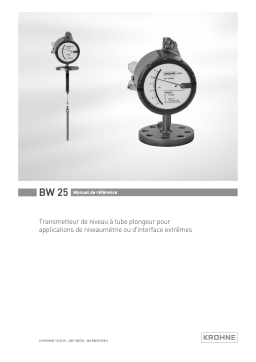 KROHNE BW 25 Manuel utilisateur