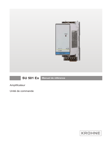 KROHNE SU 501 (OPTISWITCH) Ex Signal conditioning instrument Manuel du propriétaire | Fixfr