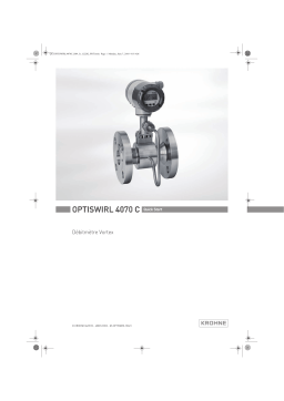 KROHNE OPTISWIRL 4070 Guide de démarrage rapide