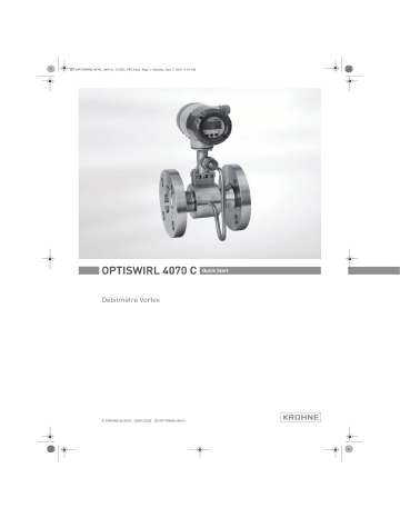 KROHNE OPTISWIRL 4070 Guide de démarrage rapide | Fixfr