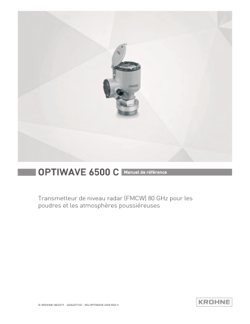 KROHNE OPTIWAVE 6500 C Manuel utilisateur | Fixfr