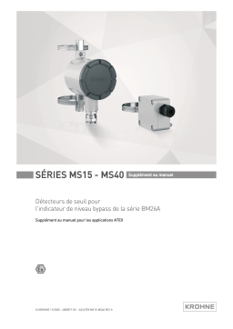 KROHNE BM26A-x000 MS15-MS40 ATEX Manuel du propriétaire