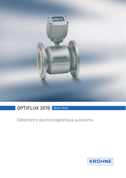 KROHNE OPTIFLUX 2070 Guide de démarrage rapide