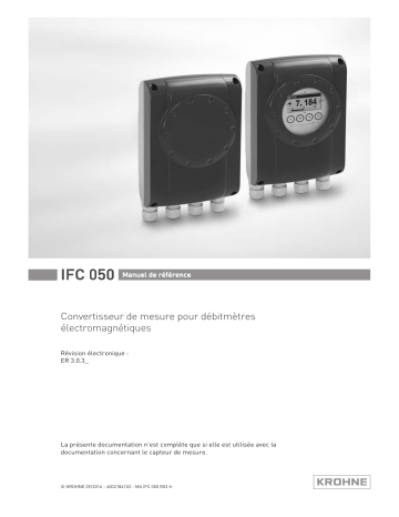 KROHNE IFC 050 Manuel utilisateur | Fixfr