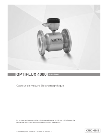 KROHNE OPTIFLUX 4000 Guide de démarrage rapide | Fixfr